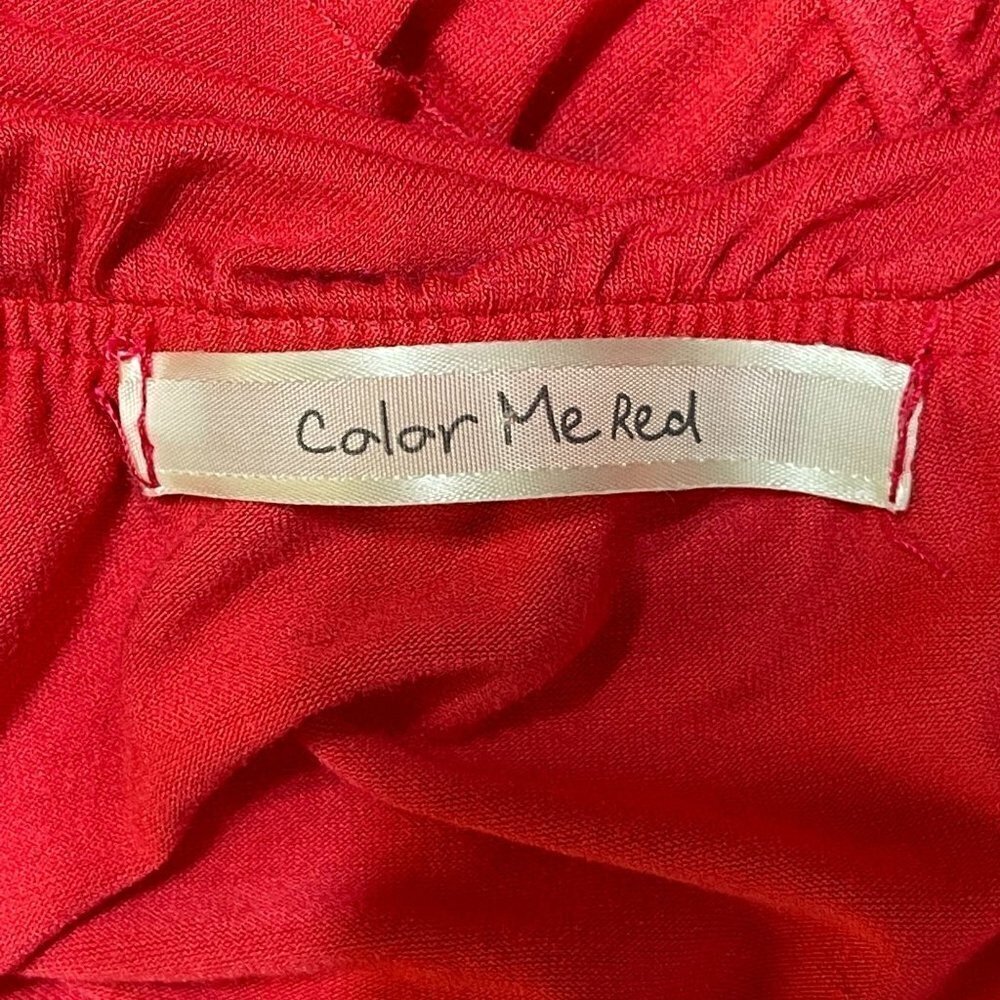 Color Me Red One Shoulder Jersey Maxi Dress Raspberry size L Large - Picture 4 of 5